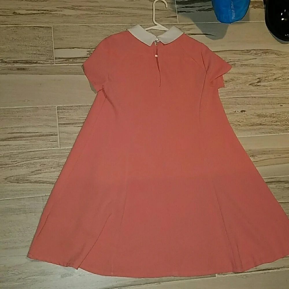 Pimkie pink sleeve and collar dress size small